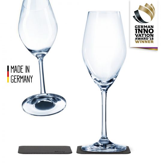 SILWY Magnet-Gläser "Champagner" 2er-Set aus Kristallglas